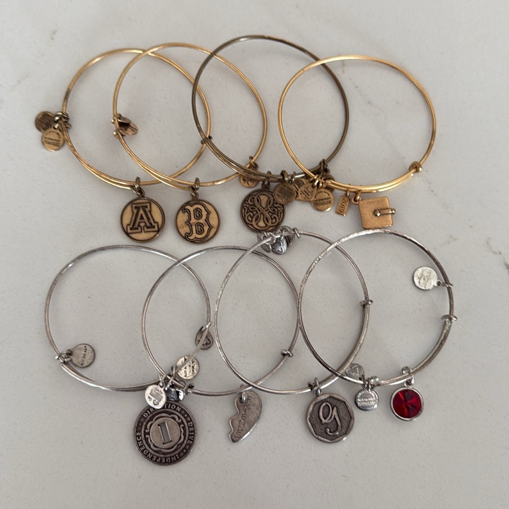Alex and Ani Gold Charm Bracelets